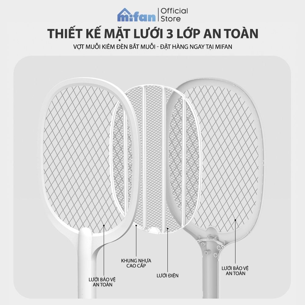 Vợt Muỗi kiêm Đèn Bắt Muỗi 2 trong 1 Weidasi WD955