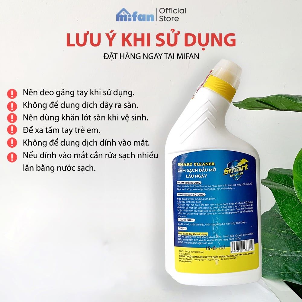 Nước Tẩy Rửa Dầu Mỡ Lâu Ngày Smart Cleaner