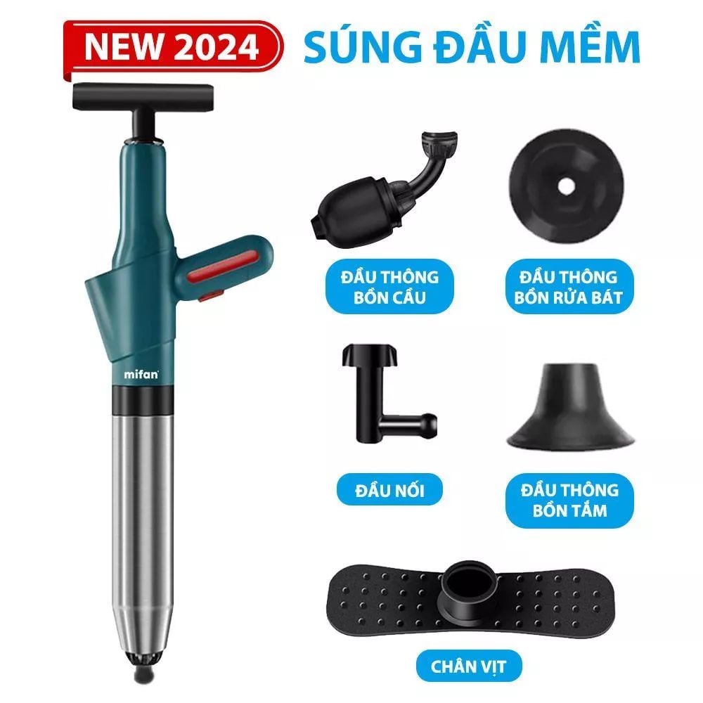 Súng Thông Tắc Bồn Cầu, Chậu Rửa Bát, Bồn Tắm