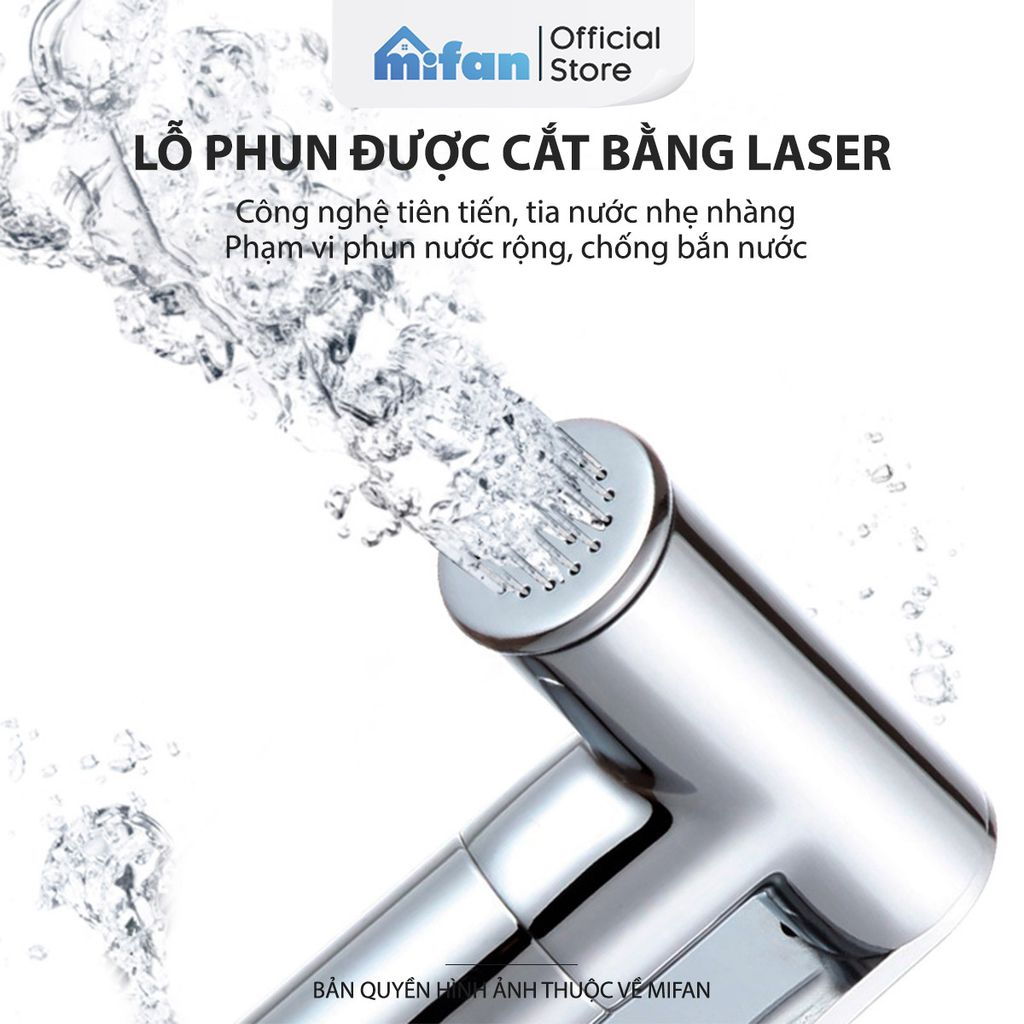 Vòi Xịt Vệ Sinh Tăng Áp Đồng Thau Cao Cấp Mifan