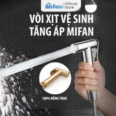 Vòi Xịt Vệ Sinh Tăng Áp Đồng Thau Cao Cấp Mifan