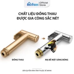Vòi Xịt Vệ Sinh Tăng Áp Đồng Thau Cao Cấp Mifan