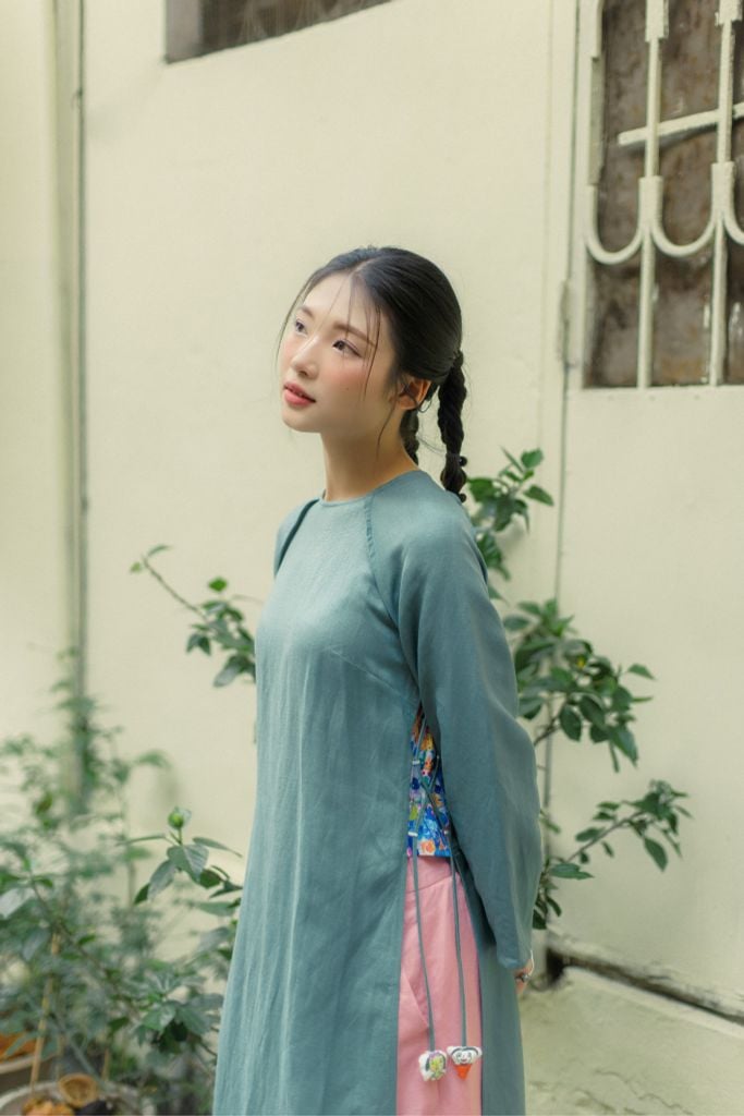 Áo Dài Nâng Niu (Xanh) - CAD24