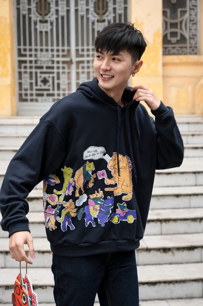 Áo Hoodie Đám Cưới Chuột (Đen)