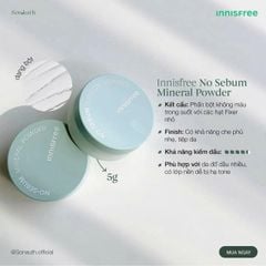 PHẤN PHỦ KIỀM DẦU INNISFREE NO SEBUM BẢN MỚI HŨ 5g