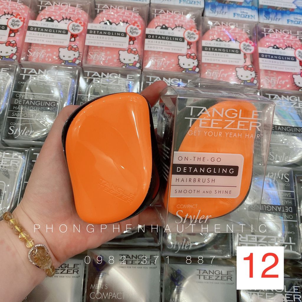 Lược gỡ rối Tangle Teezer Compact Styler Detangling Hairbrush vợt sale