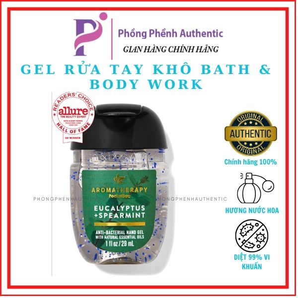 [ CÓ LẺ] SET 5 GEL RỬA TAY KHÔ BATH & BODY WORK  - Phồng Phềnh Authentic