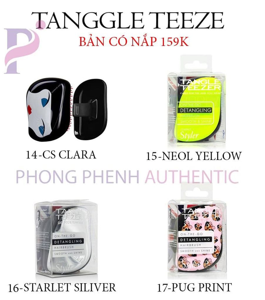 Lược gỡ rối Tangle Teezer Compact Styler Detangling Hairbrush vợt sale