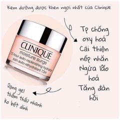 KEM DƯỠNG ẨM  CLINIQUE MOISTURE SURGE 100H 5ML - 15ML- 30ML