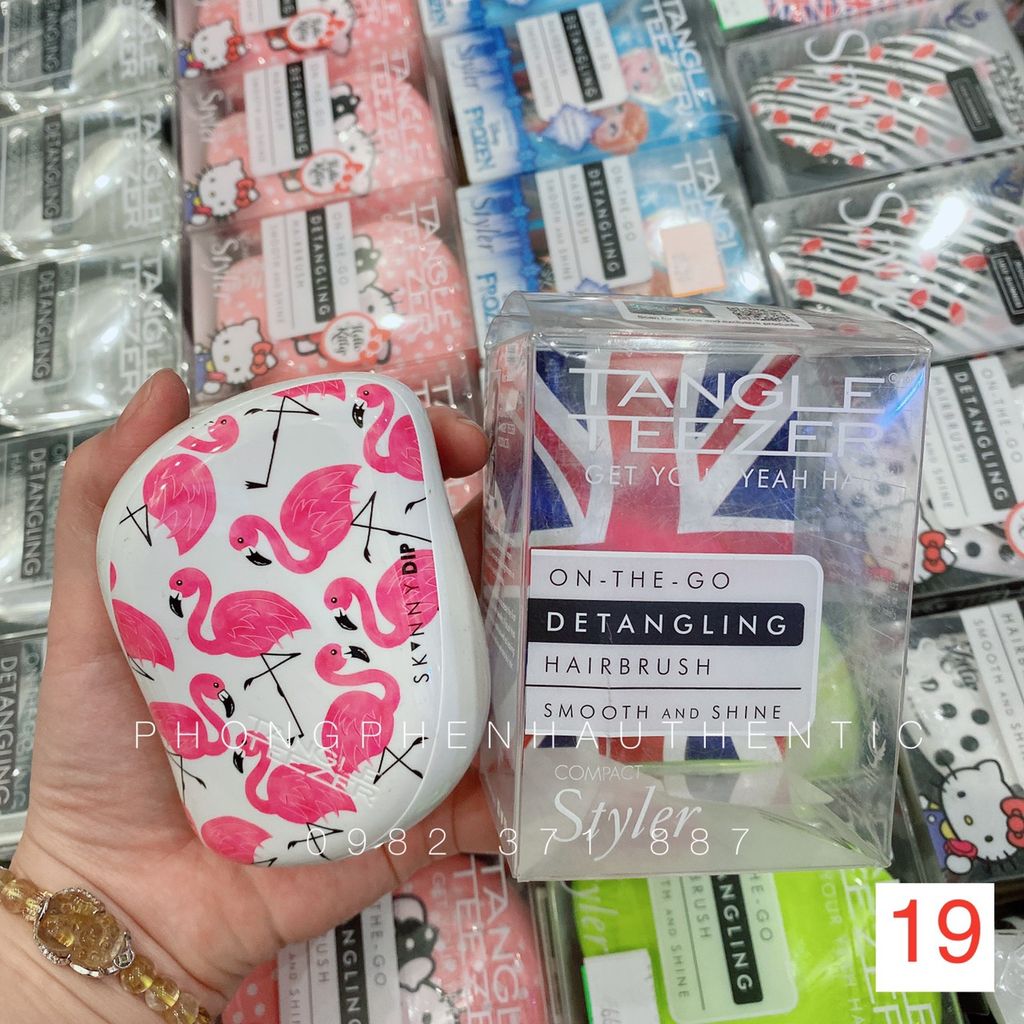 Lược gỡ rối Tangle Teezer Compact Styler Detangling Hairbrush vợt sale