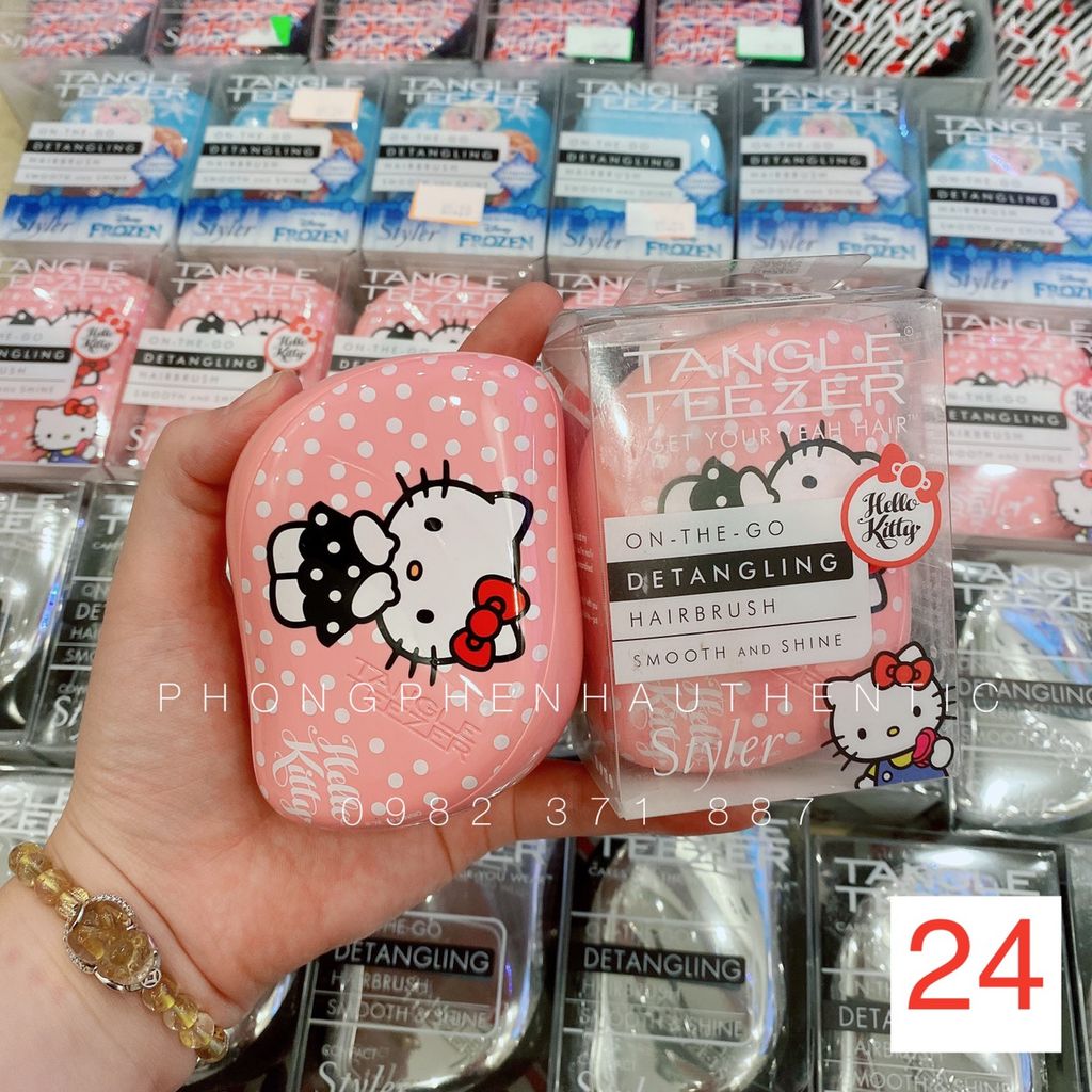 Lược gỡ rối Tangle Teezer Compact Styler Detangling Hairbrush vợt sale