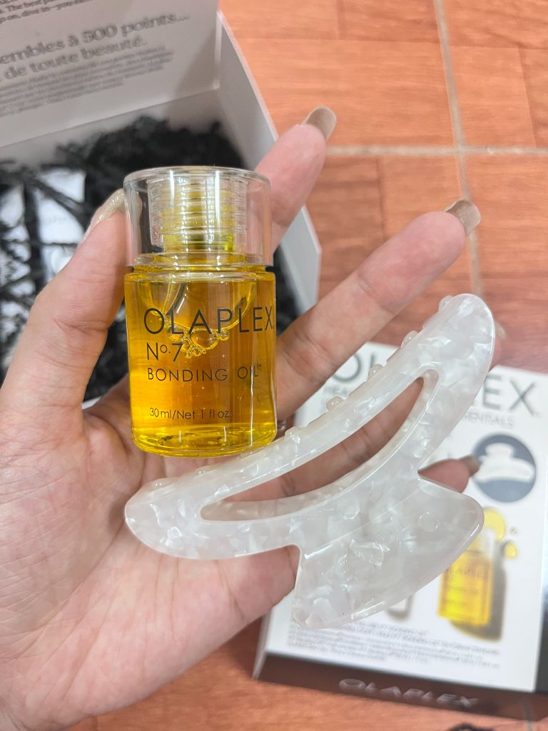 Set 4 món OLAPLEX gồm 1 dầu gội 20ml + 1 dầu xả 20ml + 1 dưỡng tóc 30ml + 1 kẹp tóc (đủ bill) - PHỒNG PHỀNH