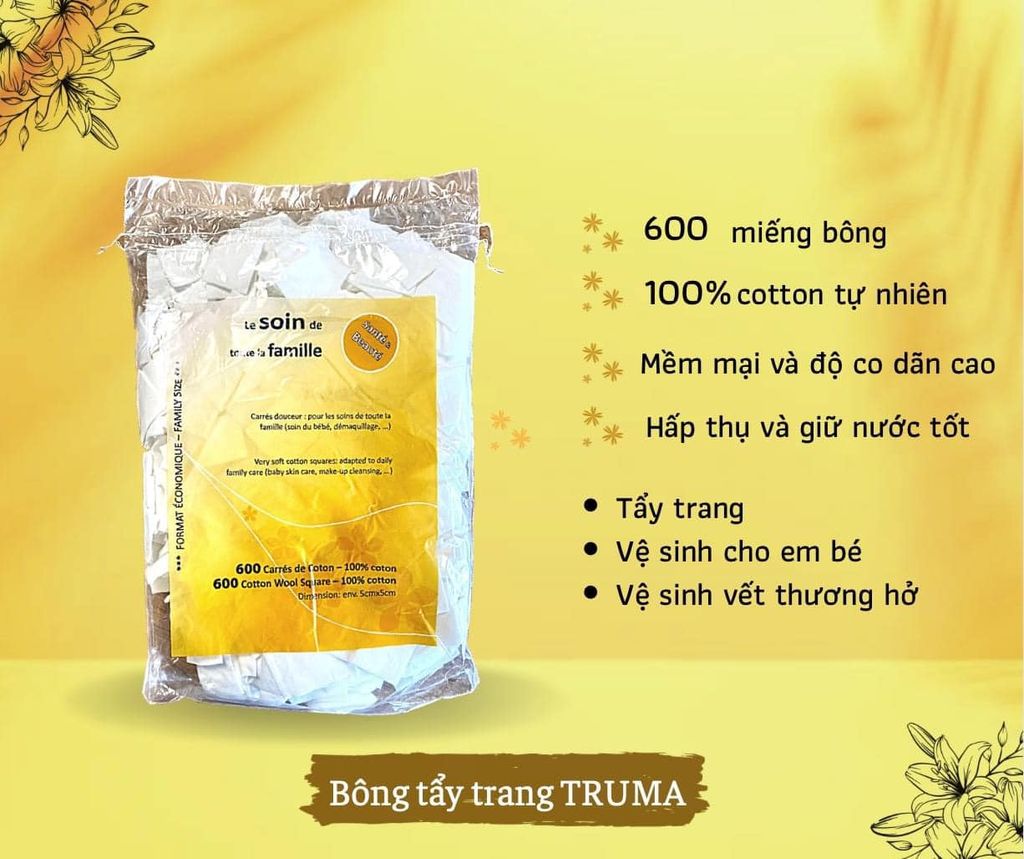 BÔNG TẨY TRANG SANTE LE SOIN LARETAT PUR TÚI 600 MIẾNG