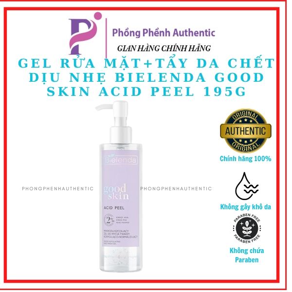 Gel rửa mặt tẩy tế bào chết Bielenda Good Skin Acid Peel 195g