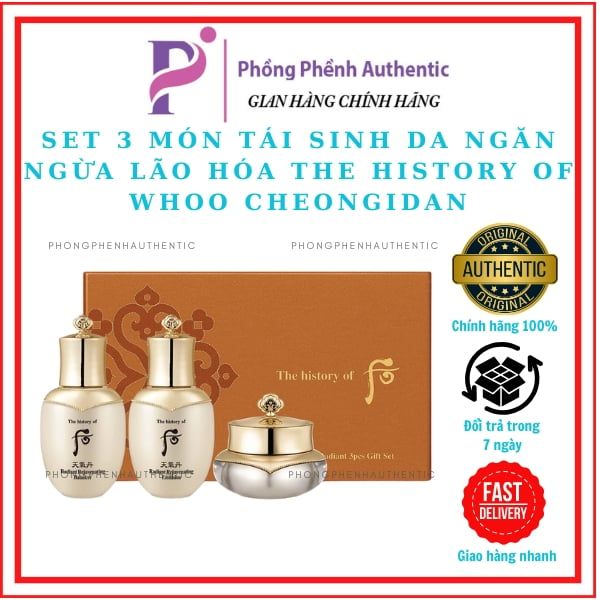 SET 3 MÓN TÁI SINH DA NGĂN NGỪA LÃO HÓA THE HISTORY OF WHOO CHEONGIDAN RADIANT REJUVENATING