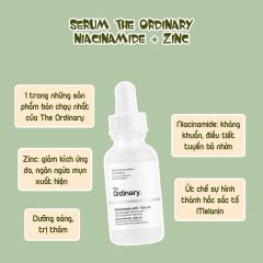 Tinh chất dưỡng The Ordinary Niacinamide 10% + Zinc 1% 30ml
