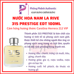NƯỚC HOA NAM LA RIVE FOR MEN EDT CÁC MÙI MUA SALE