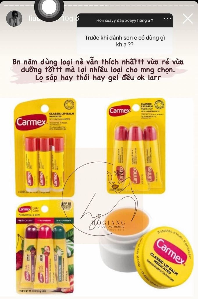 Set 3 cây son dưỡng Carmex Lip Balm mua sale