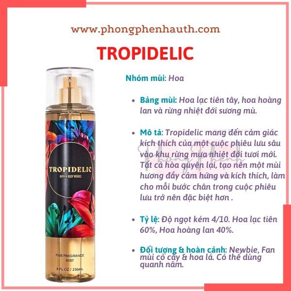 XỊT THƠM CƠ THỂ BATH & BODY WORKS BODY MIST 236ML