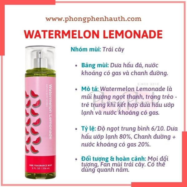 XỊT THƠM CƠ THỂ BATH & BODY WORKS BODY MIST 236ML