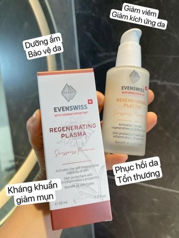 [Minisize 10ml] Huyết tương phục hồi da Evenswiss Regenerating Plasma đủ size - PHỒNG PHỀNH