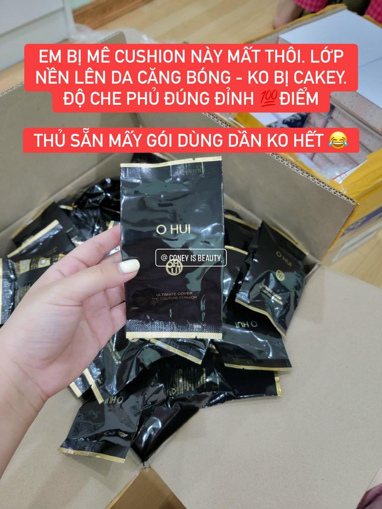 Set Phấn Nước O Hui Hoa Hồng Ultimate Cover Lifting Cushion SPF 50+/PA+++ Phiên Bản Mới 15gx3. PHỒNG PHỀNH