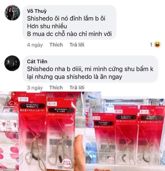 Kẹp Bấm Mi Shiseido Eyelash Curler Recourbe Cils 213 Nhật Bản (đủ bill) - PHỒNG PHỀNH