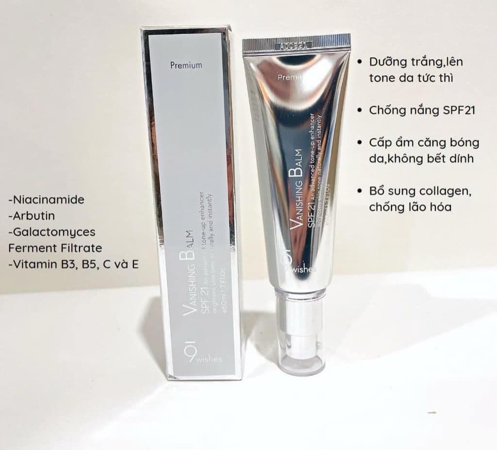 Kem Dưỡng Nâng Tone 9Wishes VB Premium SPF 21 PA++ 50ml