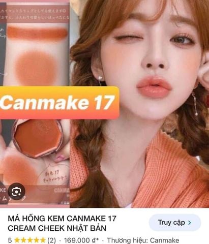 Phấn má hồng Canmake dạng kem Cream Cheek Nhật Bản - PHỒNG PHÊNH AUTH