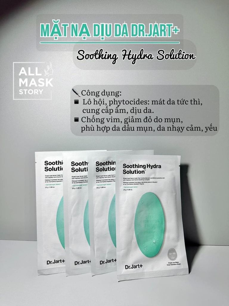Mặt nạ dưỡng ẩm dịu da DR.JART+ Dermask Soothing Hydra Solution 25g