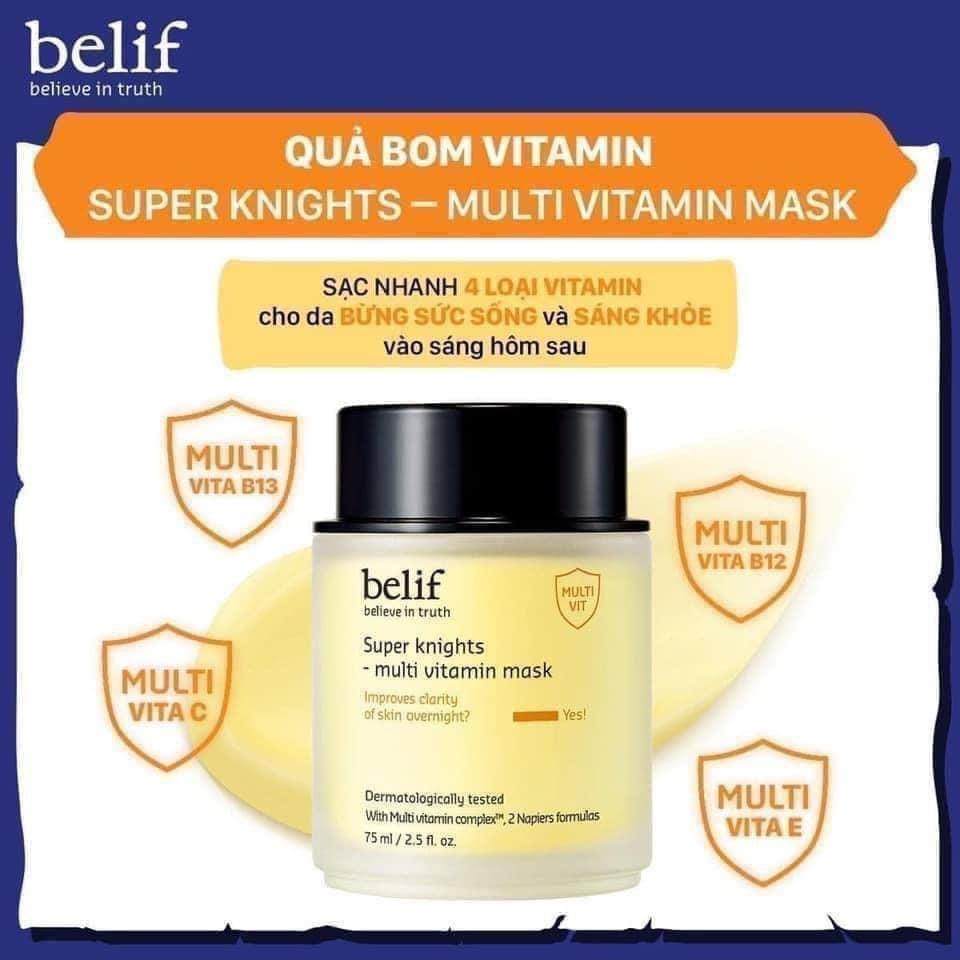 Mặt nạ ngủ Dưỡng Sáng Da Belif Super Knight Multi Vitamin Mask 75ml-25ml
