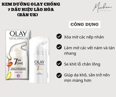 [Có Bill UK] Sẵn Mẫu mới Set Olay Kem chống lão hoá UK- kem dưỡng ngày đêm Olay Total Effects Anti-Ageing 7in1