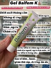 Kem Bôi Đa Năng Baifem K - Gel Dưỡng Ẩm Hoàng Cầm, Bảo vệ, Dịu Nhe, Da Cơ Địa, Chàm Sữa, Mẩn Ngứa (Tuýp 40g)