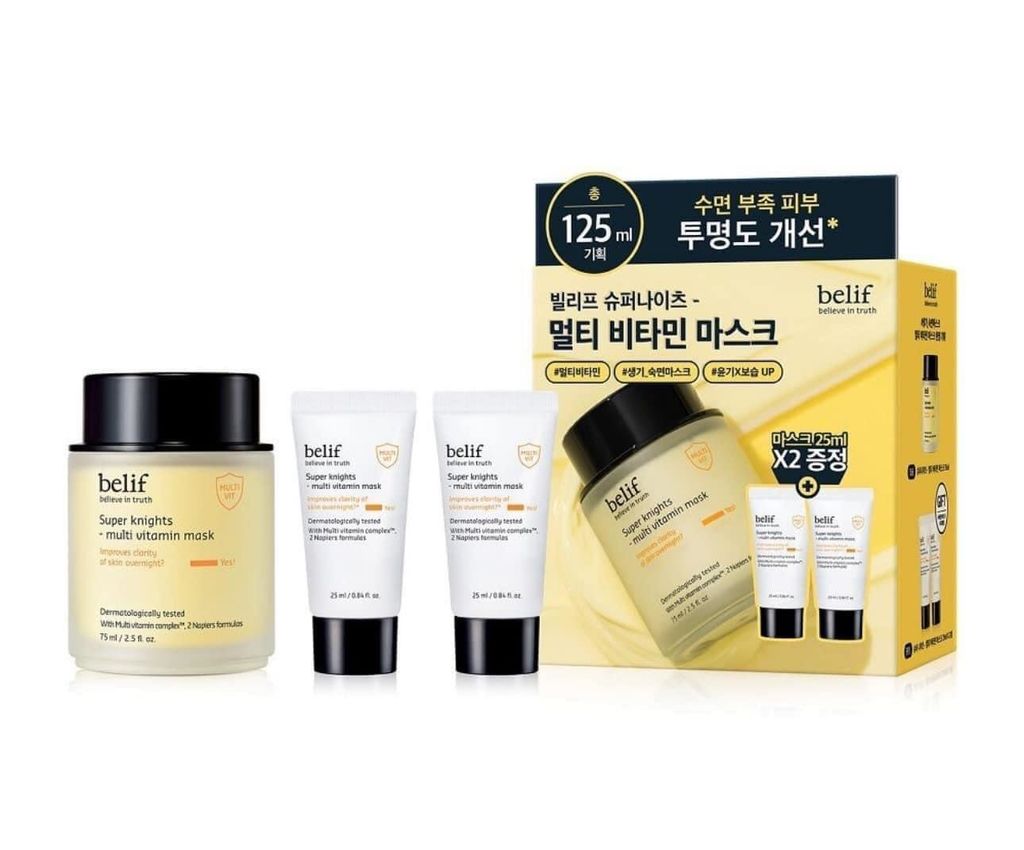 Mặt nạ ngủ Dưỡng Sáng Da Belif Super Knight Multi Vitamin Mask 75ml-25ml