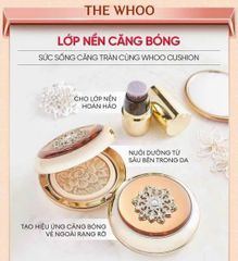 Phấn Nước Tái Sinh Whoo Cheongidan Radiant Essence Cushion SPF50+/PA+++ HOA HIÊN TÁI SINH