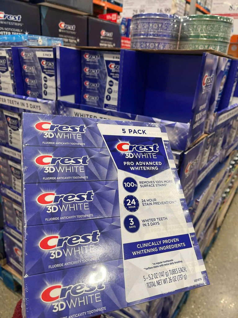 Kem Đánh Răng Crest 3D White Ultra 3in1 Benefits Vivid Mint 147gr