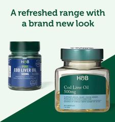 Viên uống dầu gan cá tuyết Holland & Barrett Cod Liver Oil 500mg 30 viên