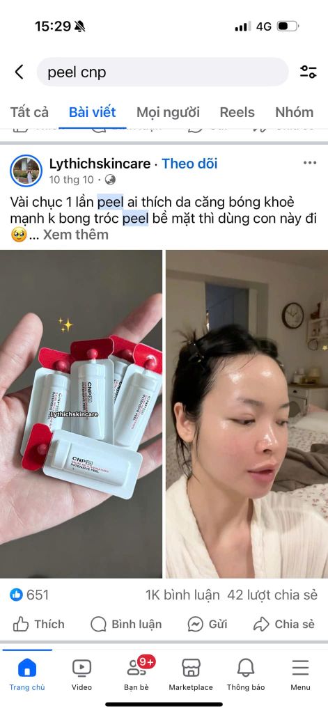 Peel CNP Rx Skin Rejuvenating Intensive 2ml Dưỡng Trắng Căng Bóng Mờ Thâm