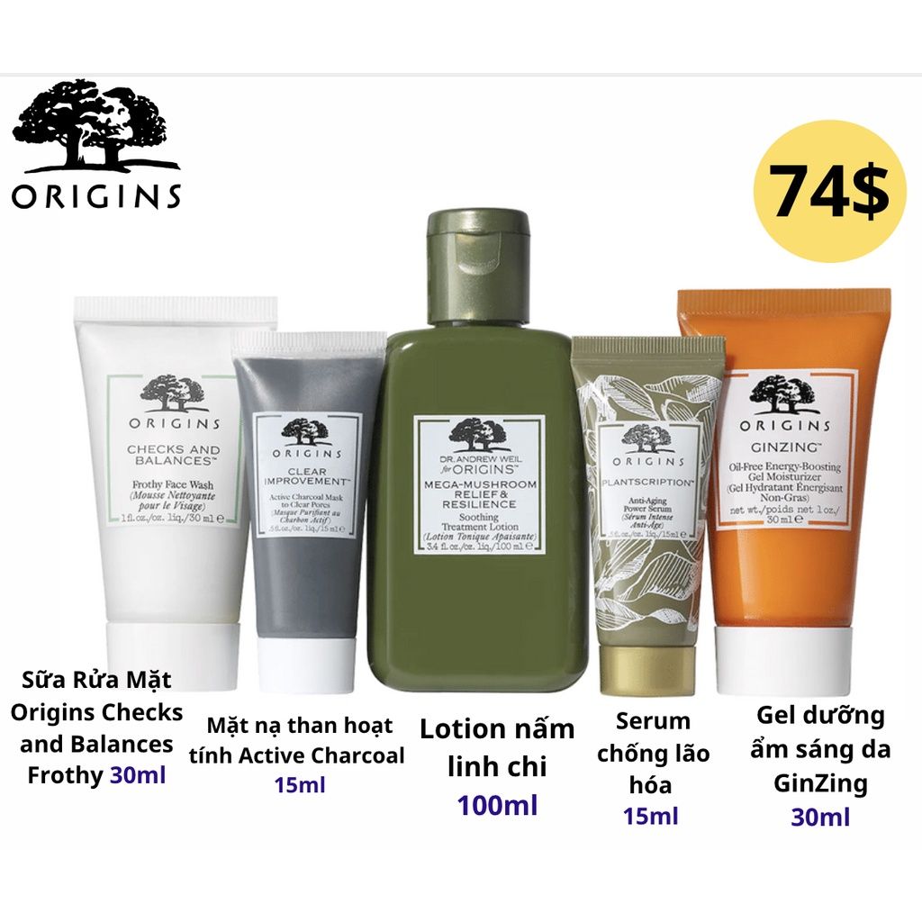 SET DƯỠNG 5 MÓN ORIGINS BEST SELLERS