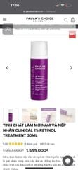 Tinh Chất Làm Mờ Nám Và Nếp Nhăn Clinical 1% Retinol Treatment
