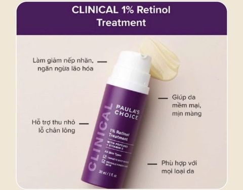 Tinh Chất Làm Mờ Nám Và Nếp Nhăn Clinical 1% Retinol Treatment