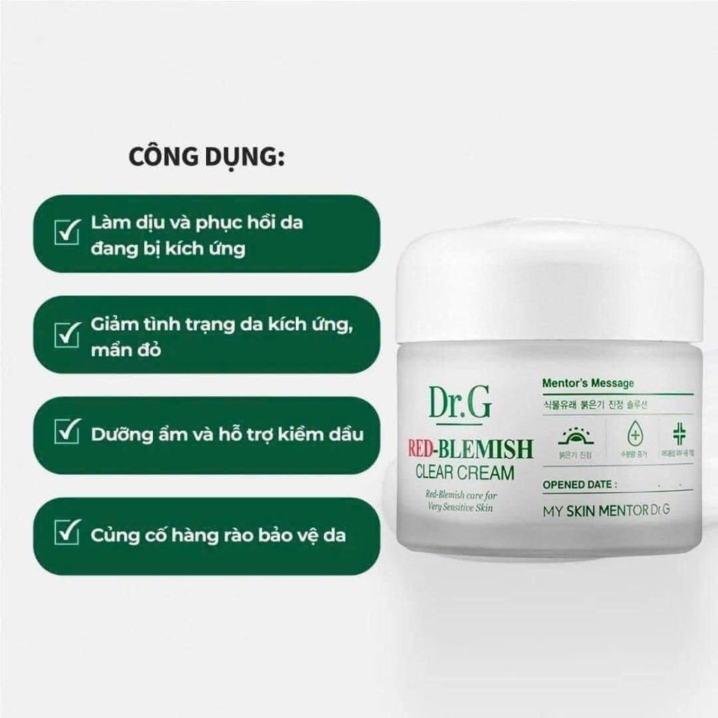 Kem dưỡng Dr.G Red Blemish Clear Cream 70ml