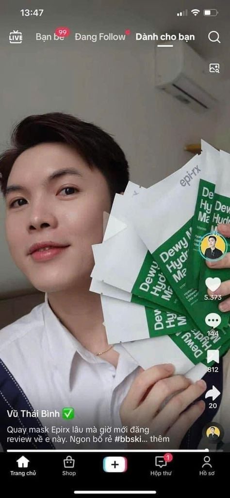 Mặt Nạ Cấp Ẩm Sâu, Phục Hồi Da Epi-rx Dewy Moist Hydrating Mask Hộp 5 Miếng