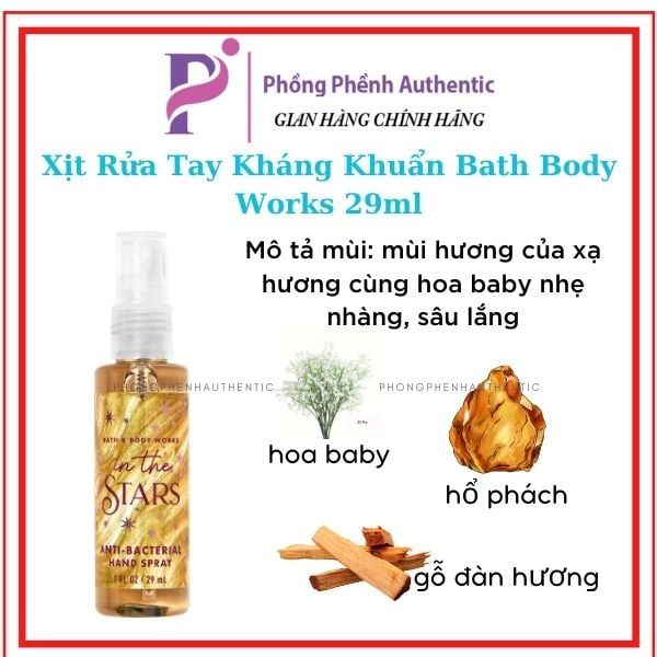 Xịt Rửa Tay Kháng Khuẩn Bath Body Works 29ml
