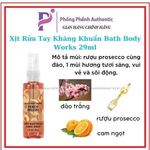 Xịt Rửa Tay Kháng Khuẩn Bath Body Works 29ml