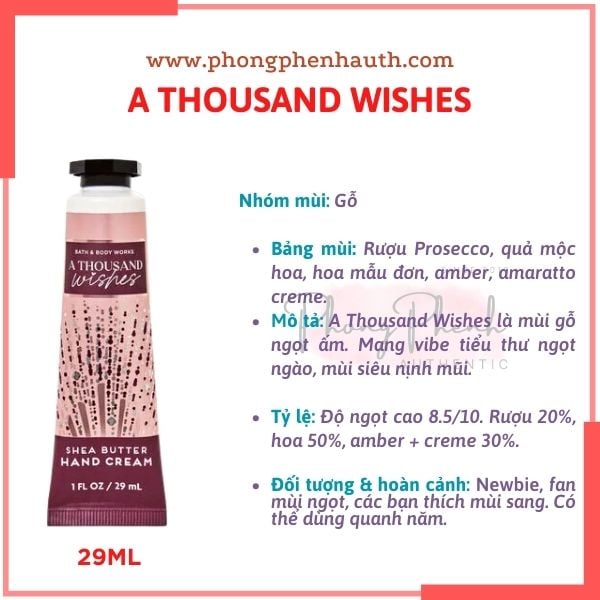 KEM DƯỠNG DA TAY BATH &BODY WORKS TUÝP 29ML