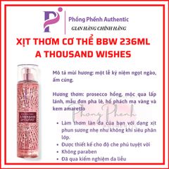 (Đủ mùi) BEST SELLER 10ml xịt thơm toàn thân body mist Bath & Body Works - PHỒNG PHỀNH