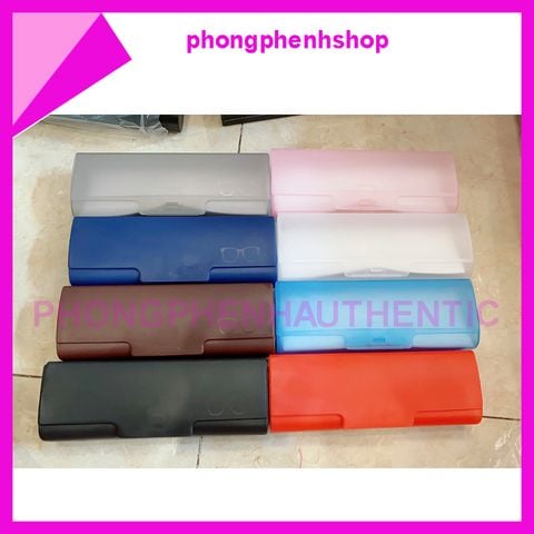 Hộp nhựa đựng kính - Nắp gập - Tặng kèm khăn lau kính _RANDOM MÀU