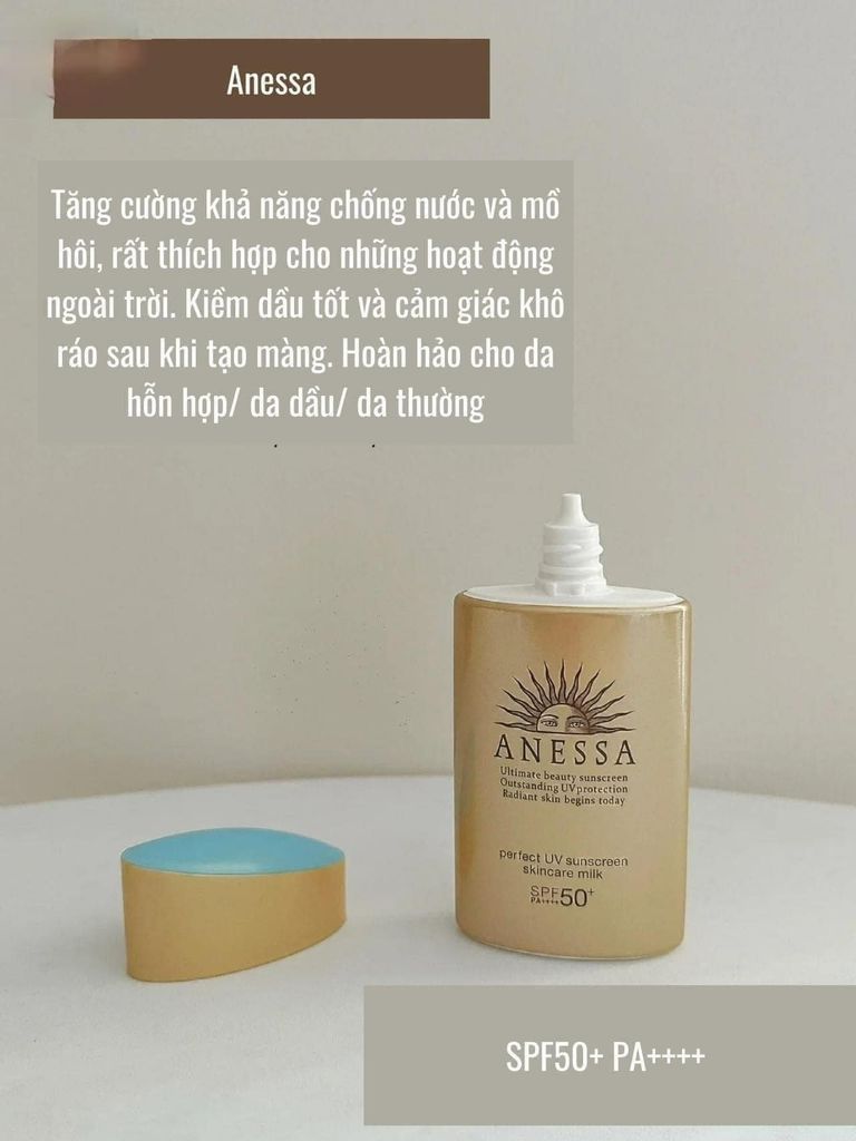KEM CHỐNG NẮNG ANESSA PERFECT UV SUNSCREEN SKINCARE MILK SPF50+ PA++++ CHAI 12ML - 60ML