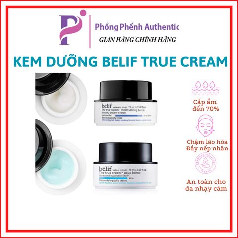 Kem Cấp Ẩm Nhanh Chóng Dạng Gel Belif The True Cream Aqua Bomb minisize 10ml (đủ bill) - PHỒNG PHỀNH